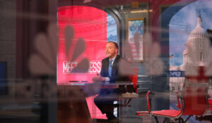 Moderator Chuck Todd appears during a taping of “Meet the Press” in Washington, D.C., on Oct. 30 (William B. Plowman/Courtesy of NBC)