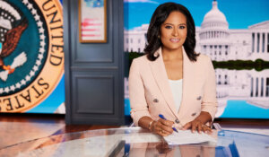 NBC News’ Kristen Welker, shown here on the set of “Meet the Press.” (Courtesy: NBC News)