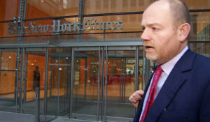 New CNN boss Mark Thompson, shown outside The New York Times in 2012. (AP Photo/UK Broadcasters Pool)