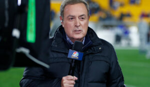 Amazon Prime and NBC Sports’ Al Michaels, shown here in December of 2022. (AP Photo/Keith Srakocic, File)