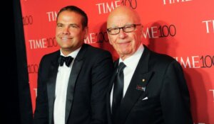 Lachlan Murdoch, left, and Rupert Murdoch, shown here in 2015. (Photo by Evan Agostini/Invision/AP, File)