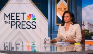 NBC News’ Kristen Welker, on the set of “Meet the Press” on Sunday. (Photo: courtesy of NBC News.)