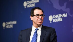 Former U.S. Treasury Secretary Steven T. Mnuchin, shown here in 2020. (AP Photo/Alberto Pezzali)