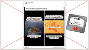 Nickelodeon’s splat logo is a nod to its past, not Jeffrey Epstein’s