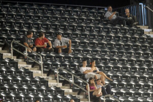 A sparsely attended baseball game at Citi Field in New York, Tuesday, Sept. 13, 2011.  (AP Photo/Henny Ray Abrams)