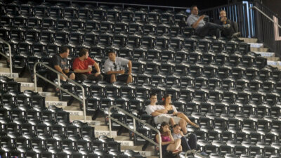 A sparsely attended baseball game at Citi Field in New York, Tuesday, Sept. 13, 2011.  (AP Photo/Henny Ray Abrams)