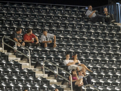 A sparsely attended baseball game at Citi Field in New York, Tuesday, Sept. 13, 2011.  (AP Photo/Henny Ray Abrams)