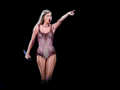 Taylor Swift performs at the Monumental stadium during her Eras Tour concert in Buenos Aires, Argentina, Nov. 9, 2023.  (AP Photo/Natacha Pisarenko, File)