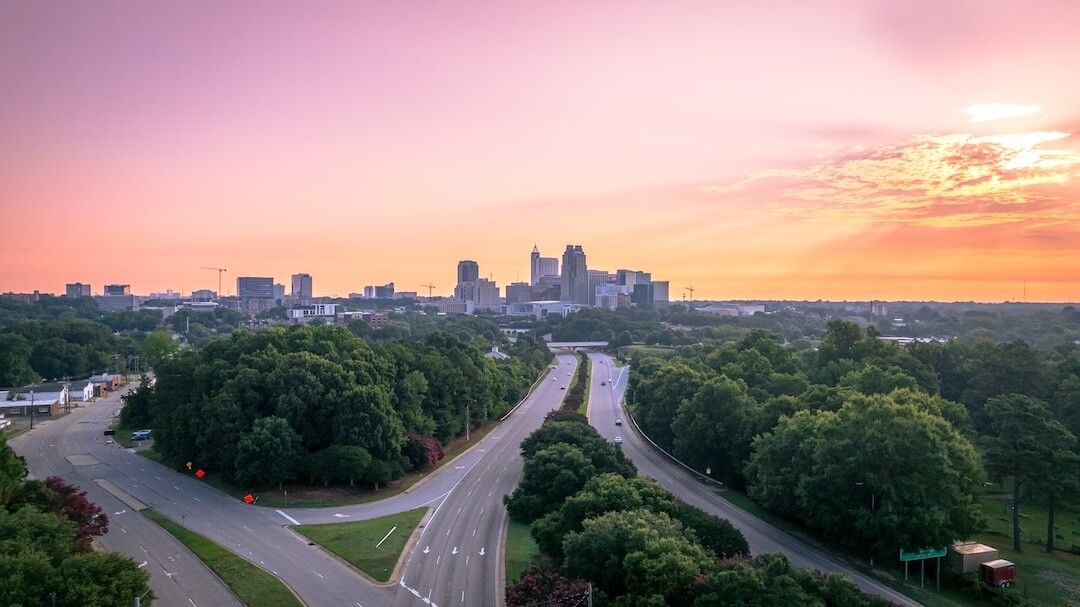 Raleigh, N.C. at sunrise