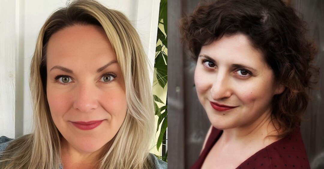 Head shots of Kate Cox and Megan Griffith-Greene, new Poynter faculty