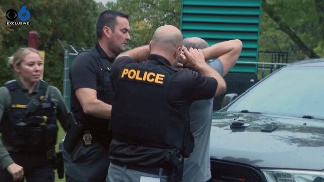 Police arrest Lorenz Kraus after his CBS6 Albany interview and on-air confession to killing his parents.