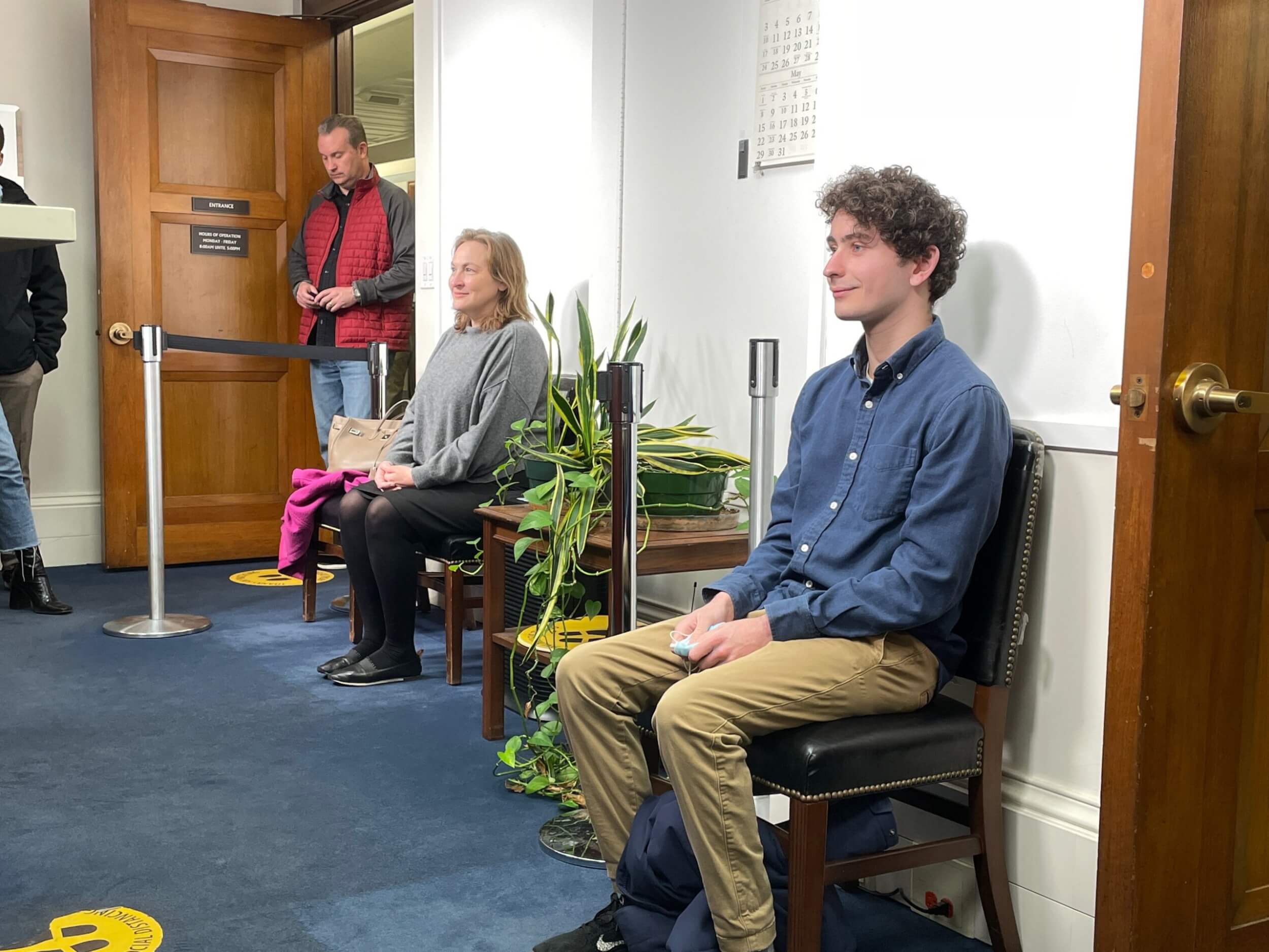 Chris Vazquez posing for his Capitol press badge while working at The Washington Post in 2022. (Courtesy)