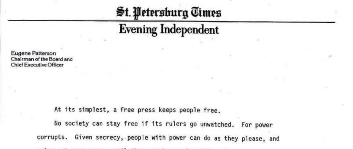 poynter.org - Poynter Staff - A message about the importance of the free press - Poynter
